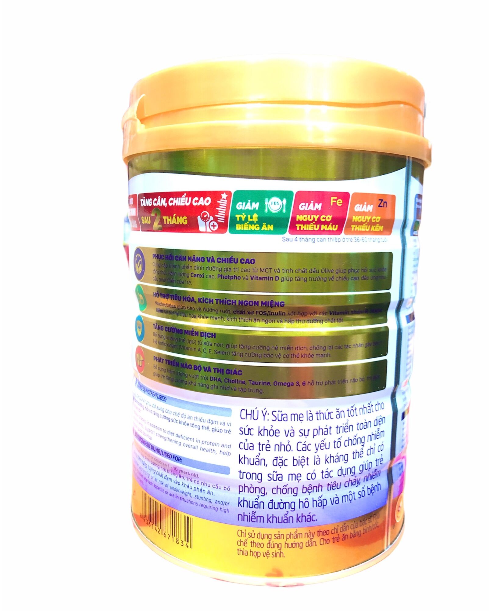 (Mẫu mới)Sữa bột Care 100 pedia Gold số 0,1,2 850g