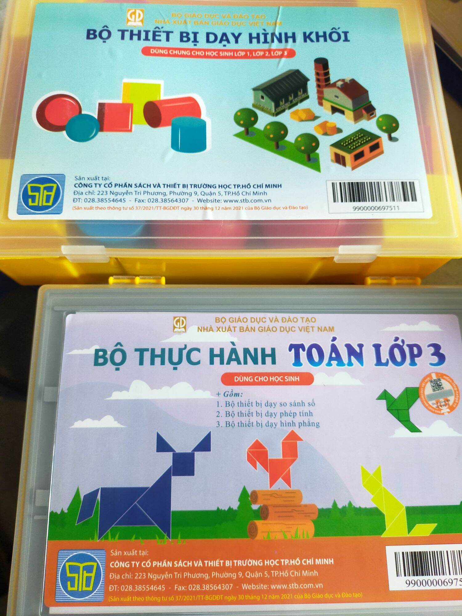 Bộ 2 Hộp Bộ Thực Hành Toán Lớp 3