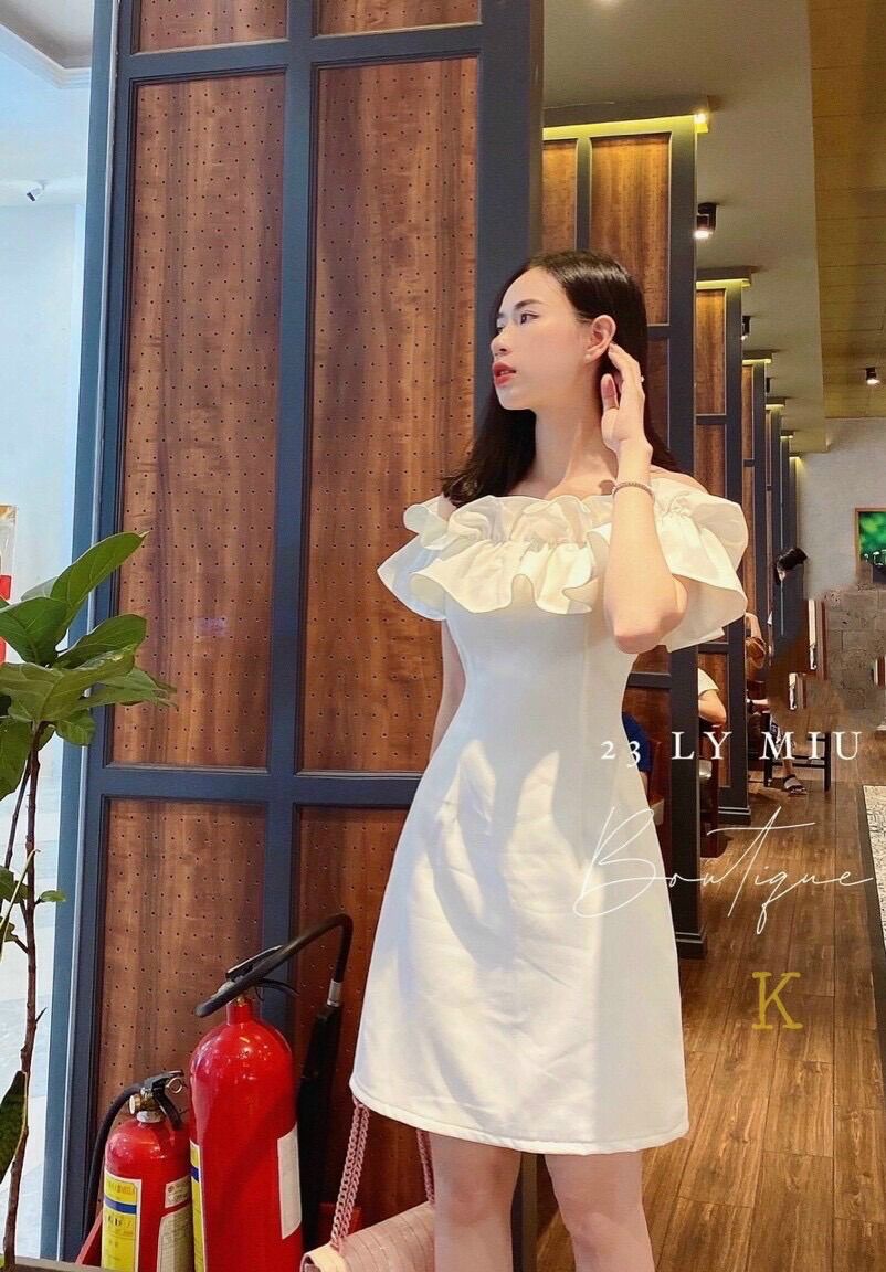 🔥 Đầm Dự Tiệc Bẹt Vai Bèo Ngực