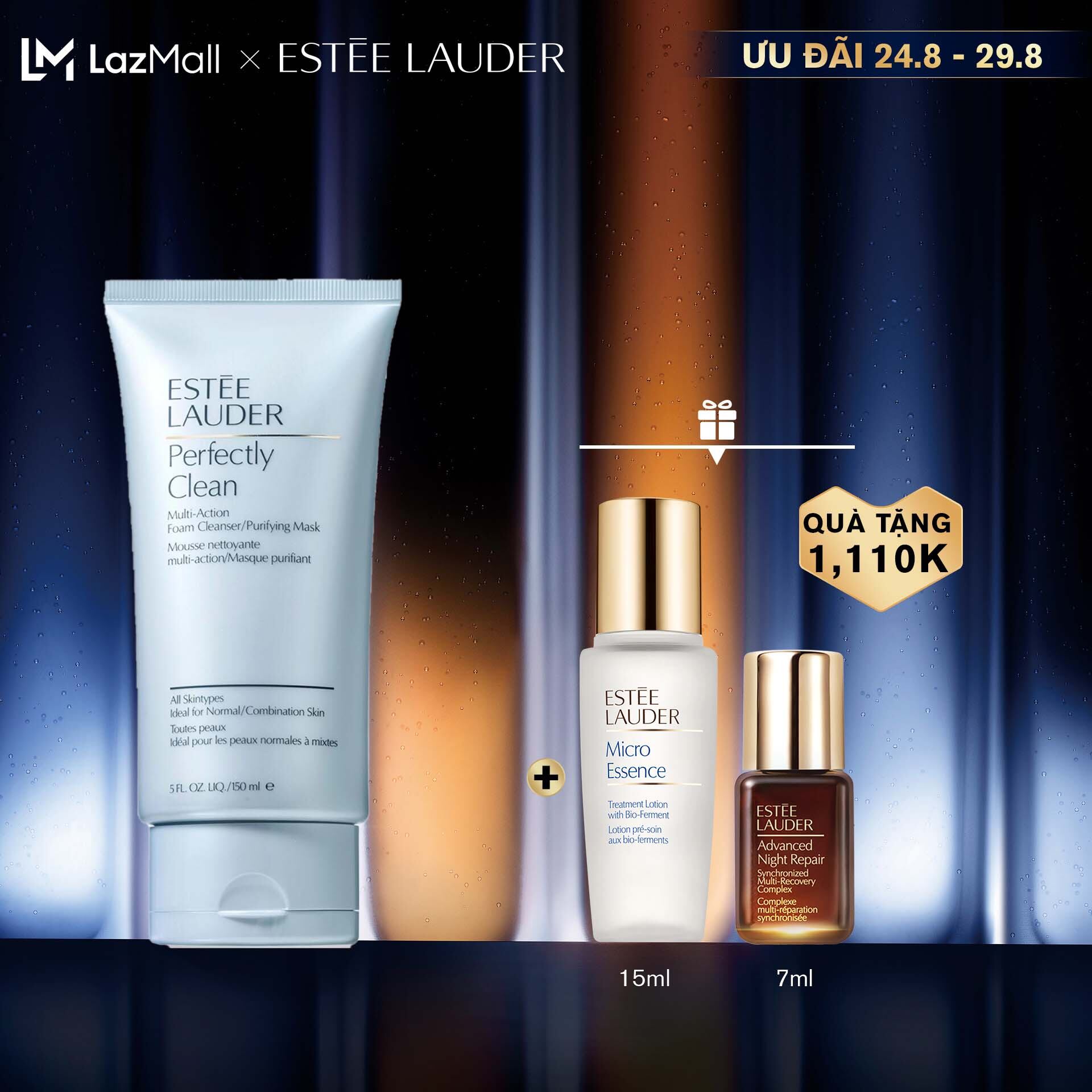 Sữa rửa mặt kiêm Mặt nạ thanh lọc Estee Lauder Perfect Clean Foam Cleanser/Purifying Mask 150ml