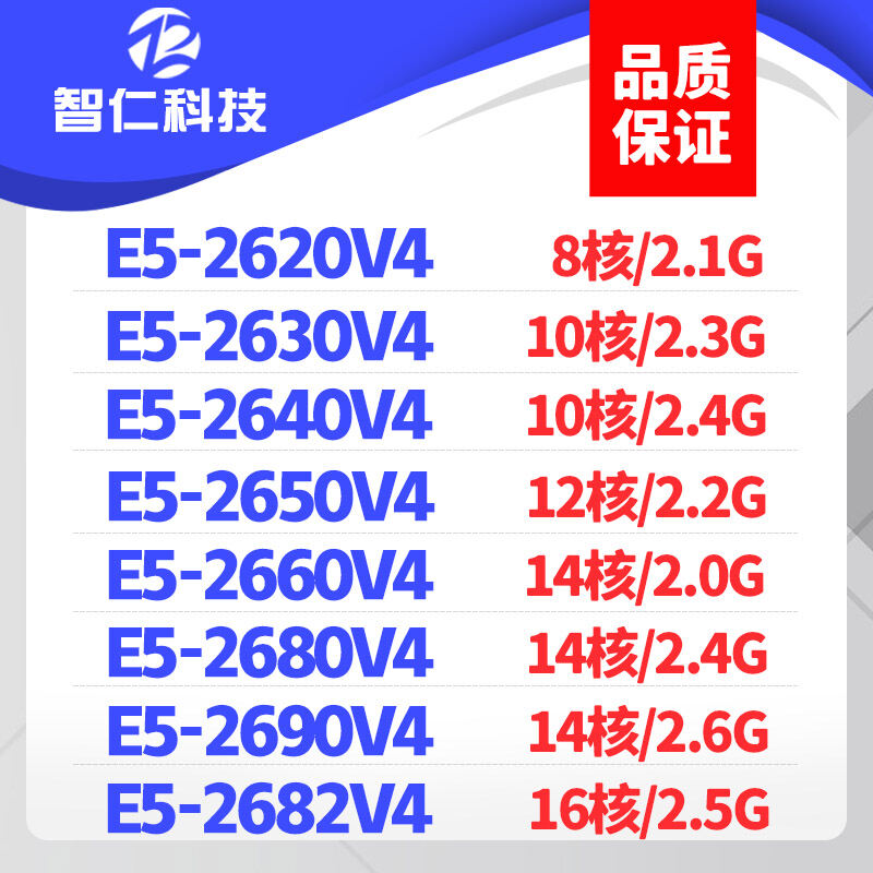 CPU Zhiqiang E5-2680V4 2650v4 2620v4 2630v4 2690v4 2640v4 2660v4