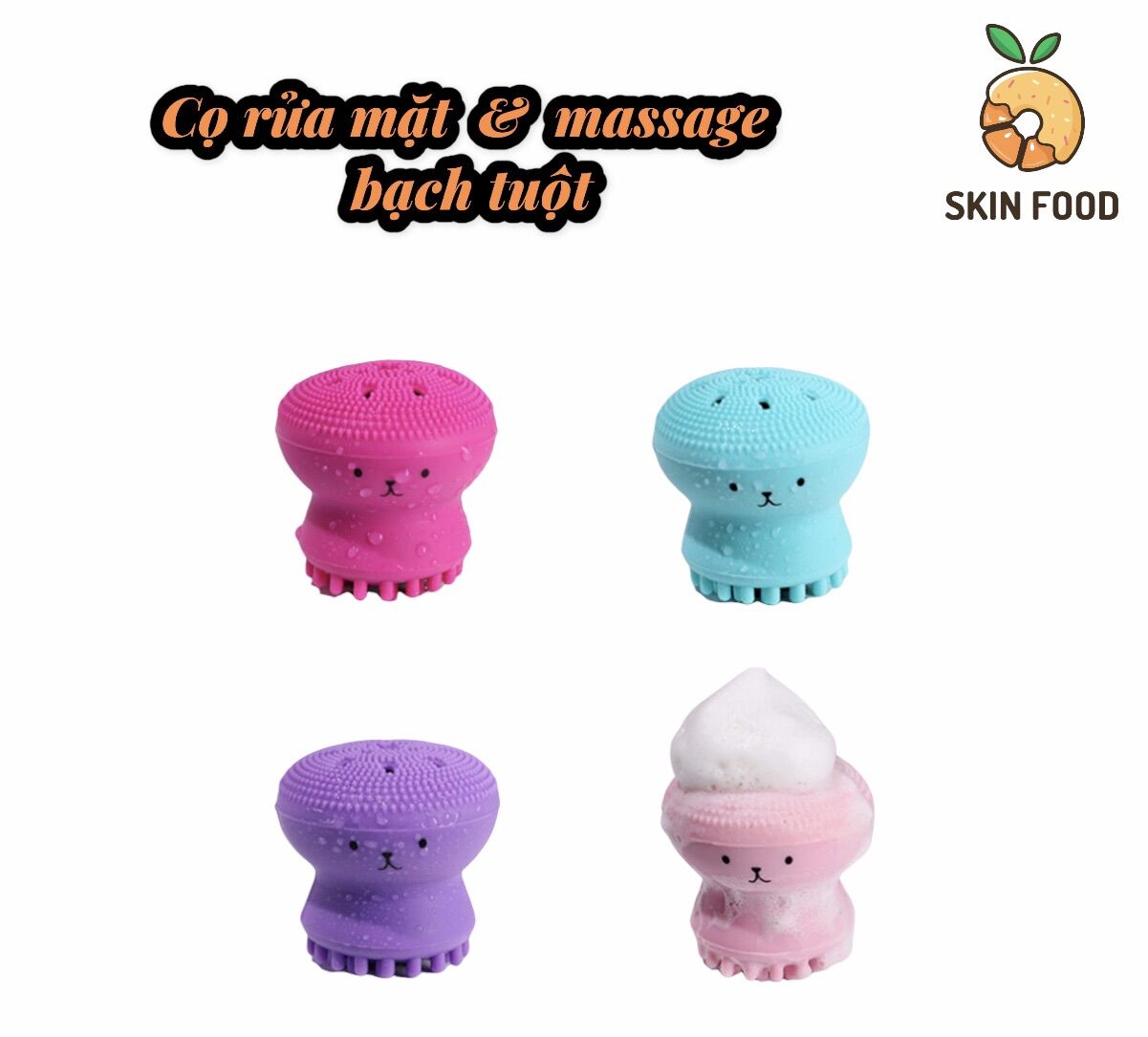 Cọ rửa mặt và massage bạch tuột