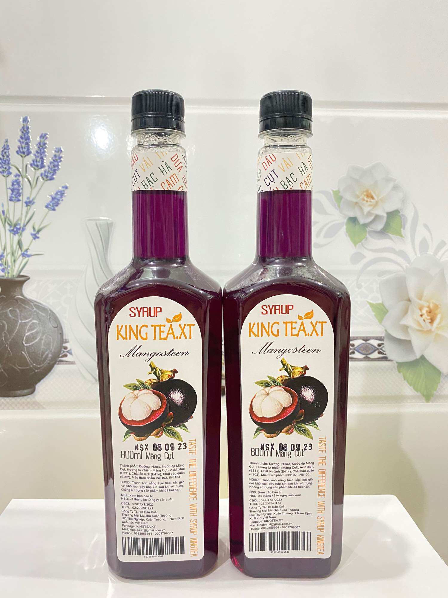 Siro Măng Cụt KingTea.XT -Chai nhựa 800ml
