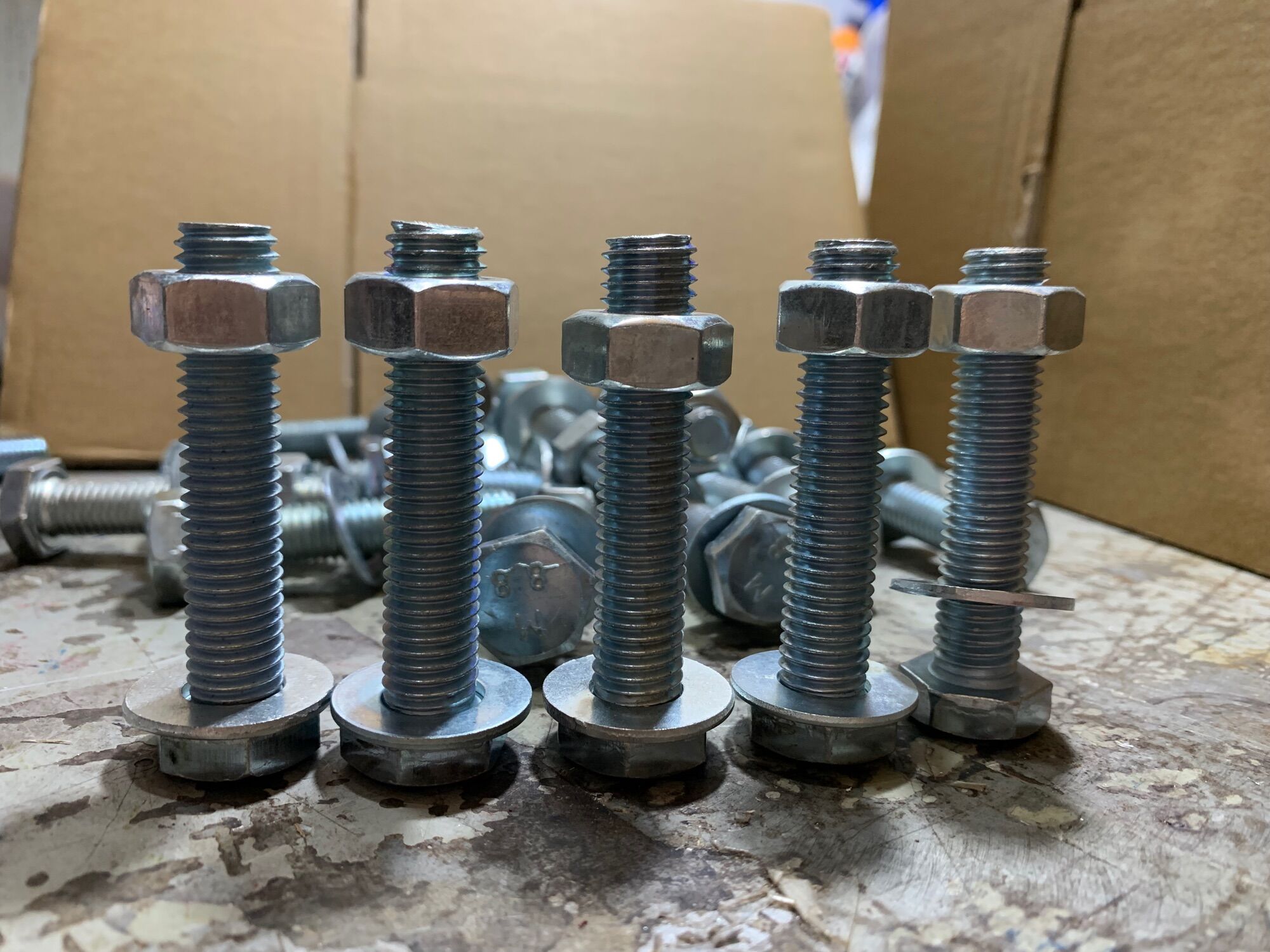 Bộ 10 bu lông đai ốc chống gỉ sét phi 12 x 50mm