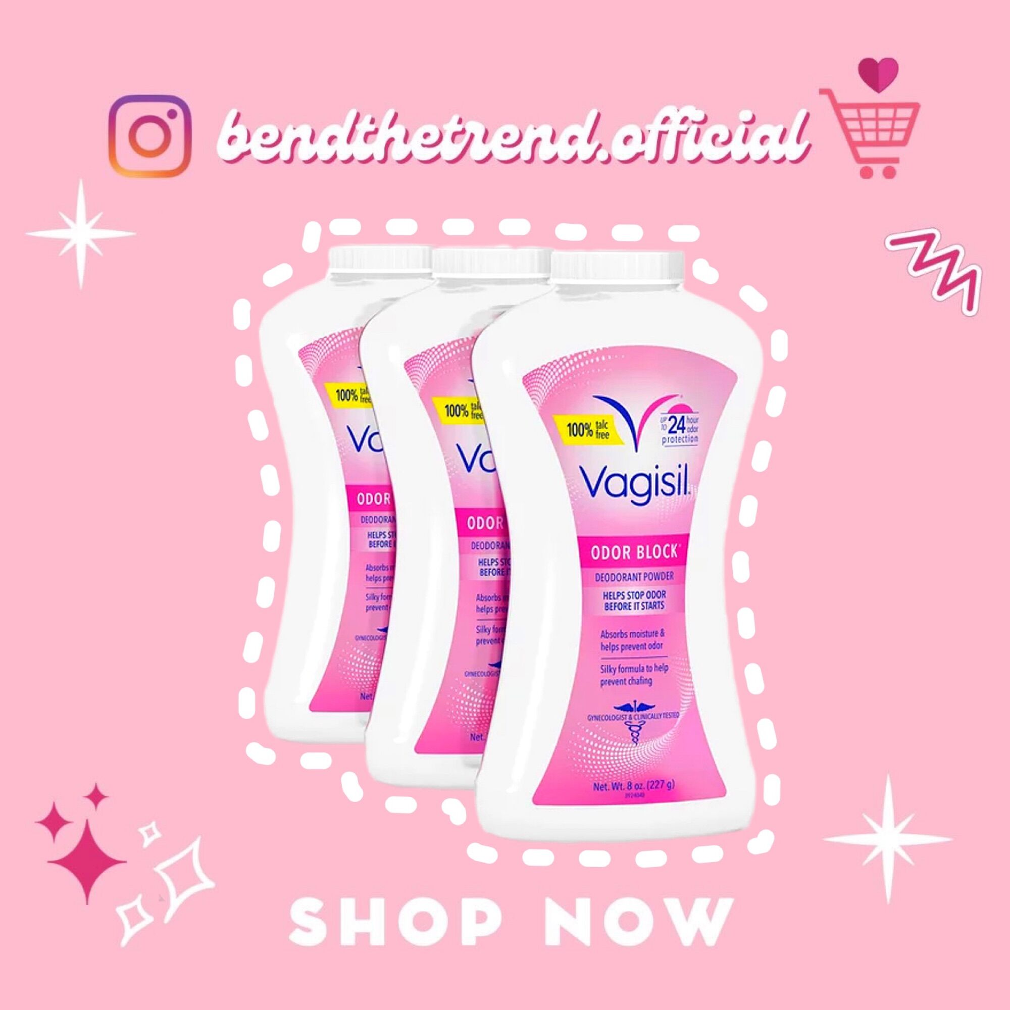 Phấn rôm mới cho cô bé vagisil deodorant powder odor block