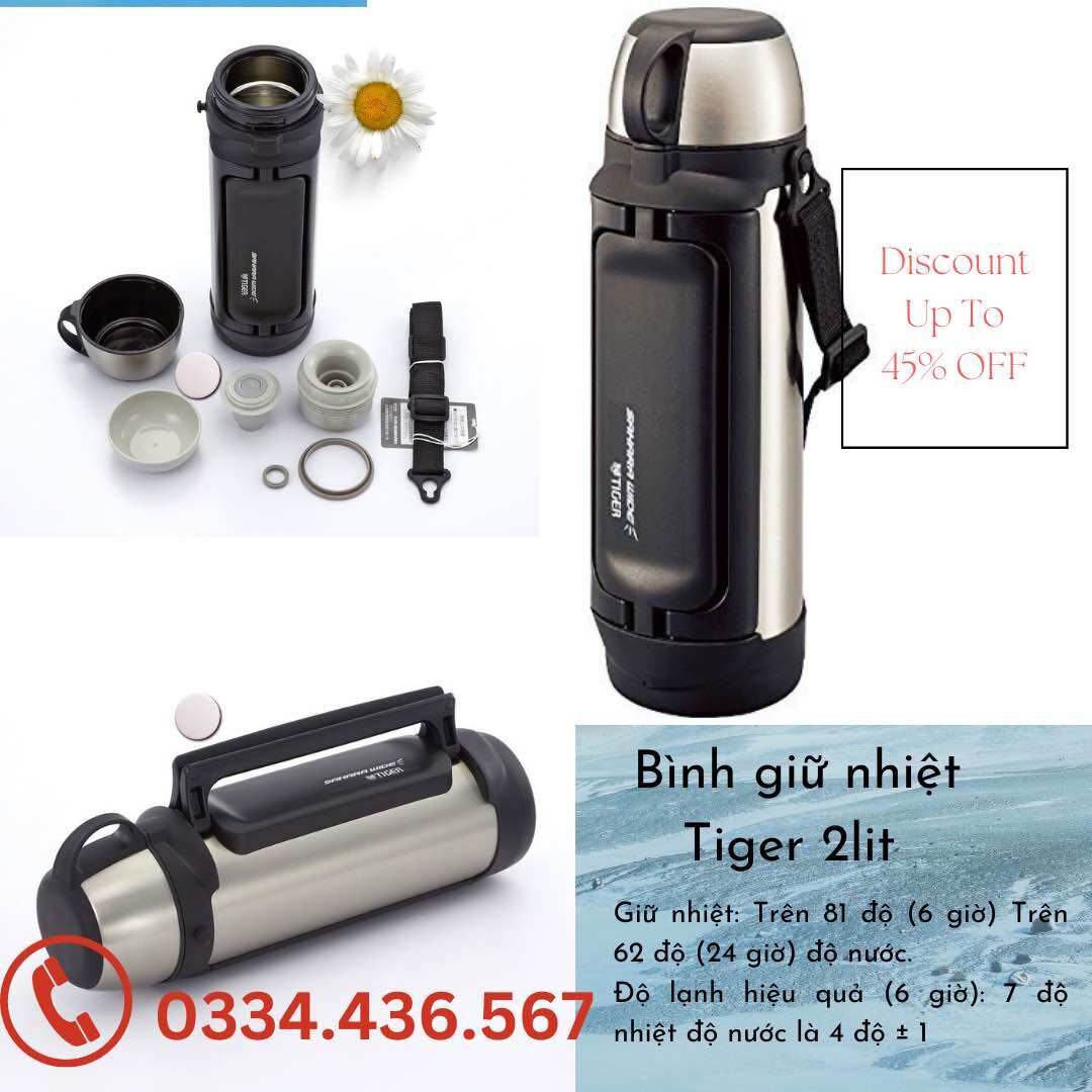 Bình giữ nhiệt nóng và lạnh Tiger 2l nội địa Nhật