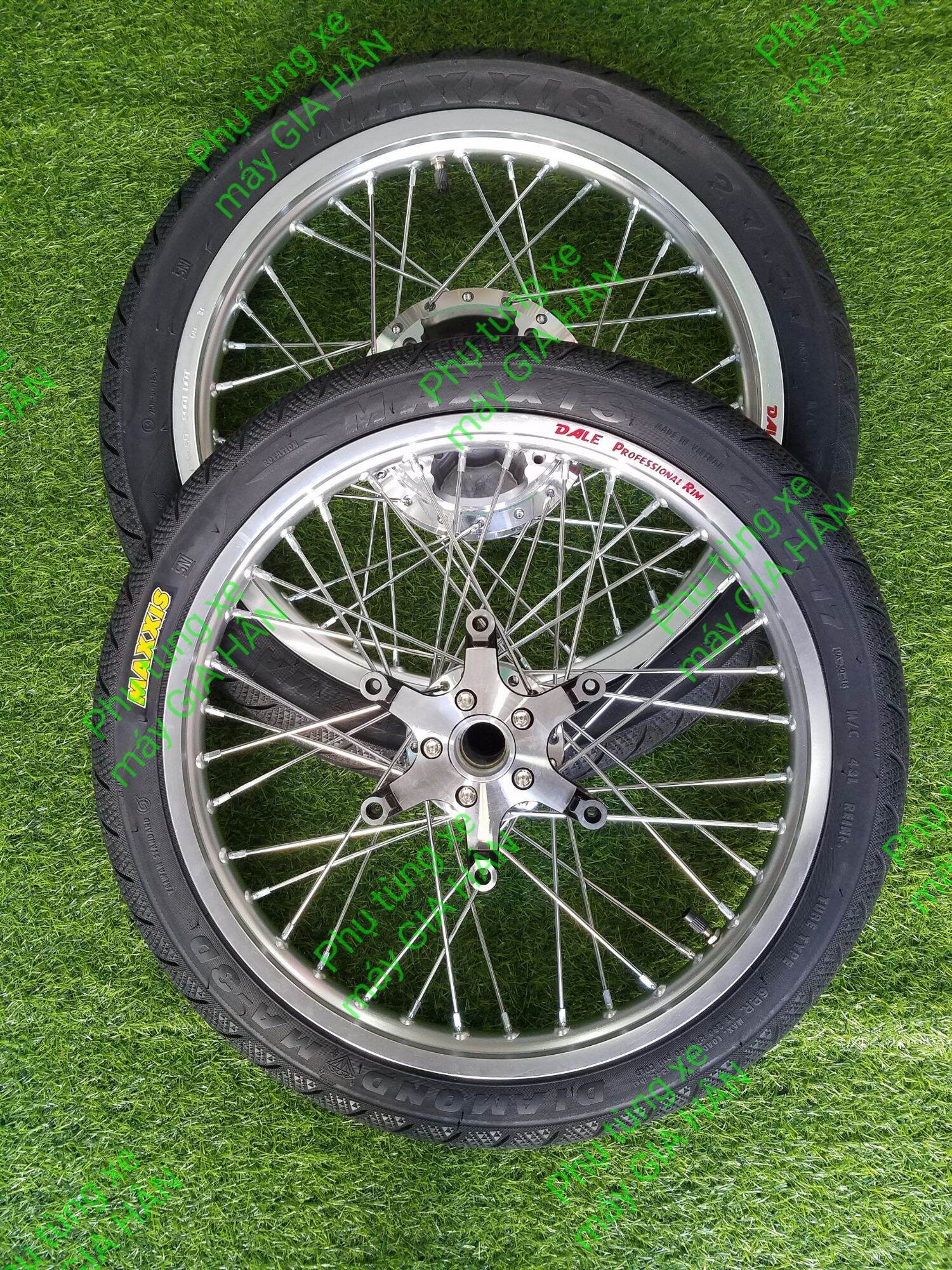 Bánh căm winner đùm mạ crom căm mạ crom niềng nhôm dale full vỏ ruột maxxis 250/17 trước 275/17 sau lắp winner các đời như zin không cần chế msp 0094