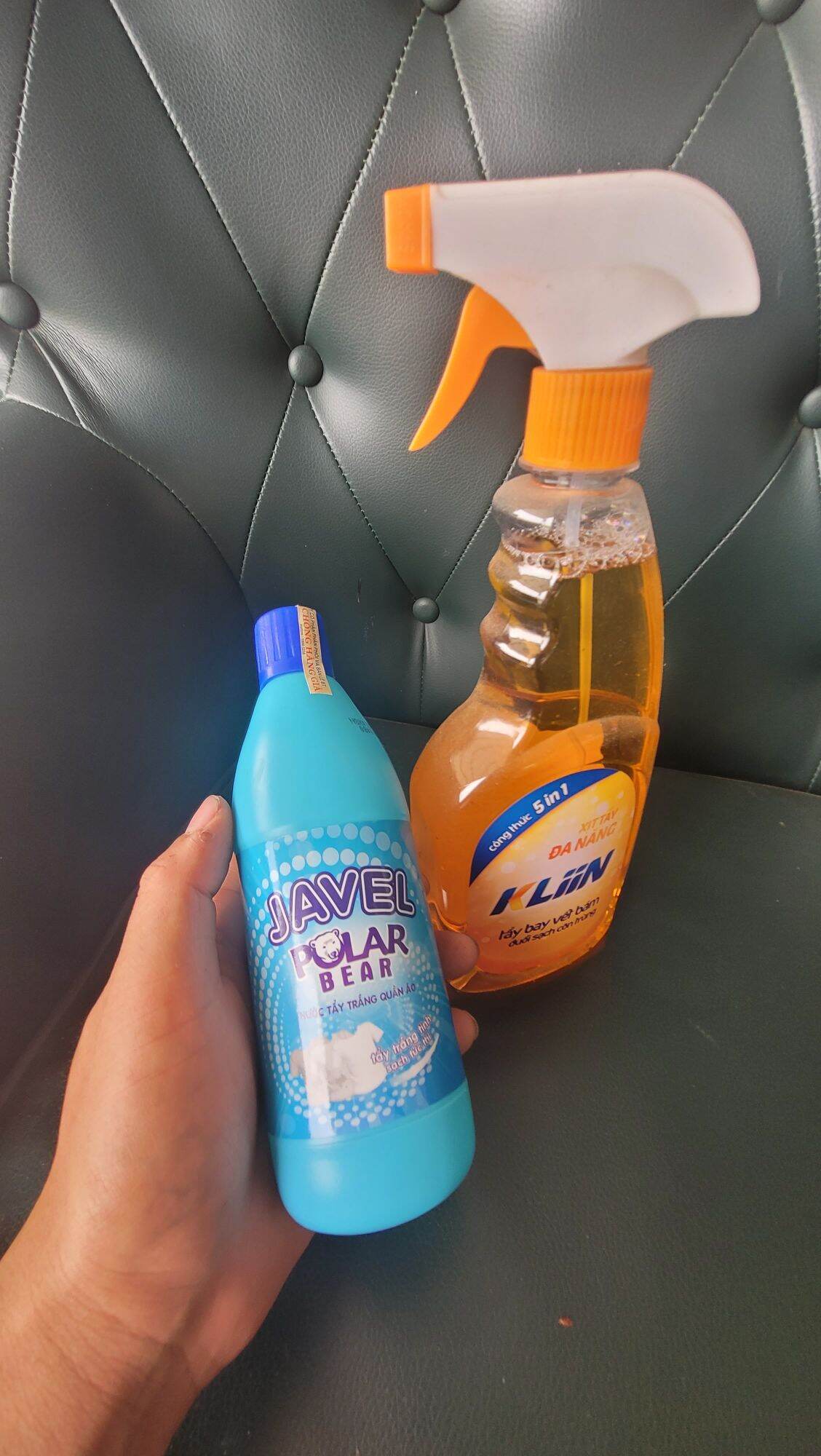 Nước Xịt Tẩy ĐA NĂNG KLiiN công thức 5in1 (tặng nước tẩy quần áo Javel 280ml). 