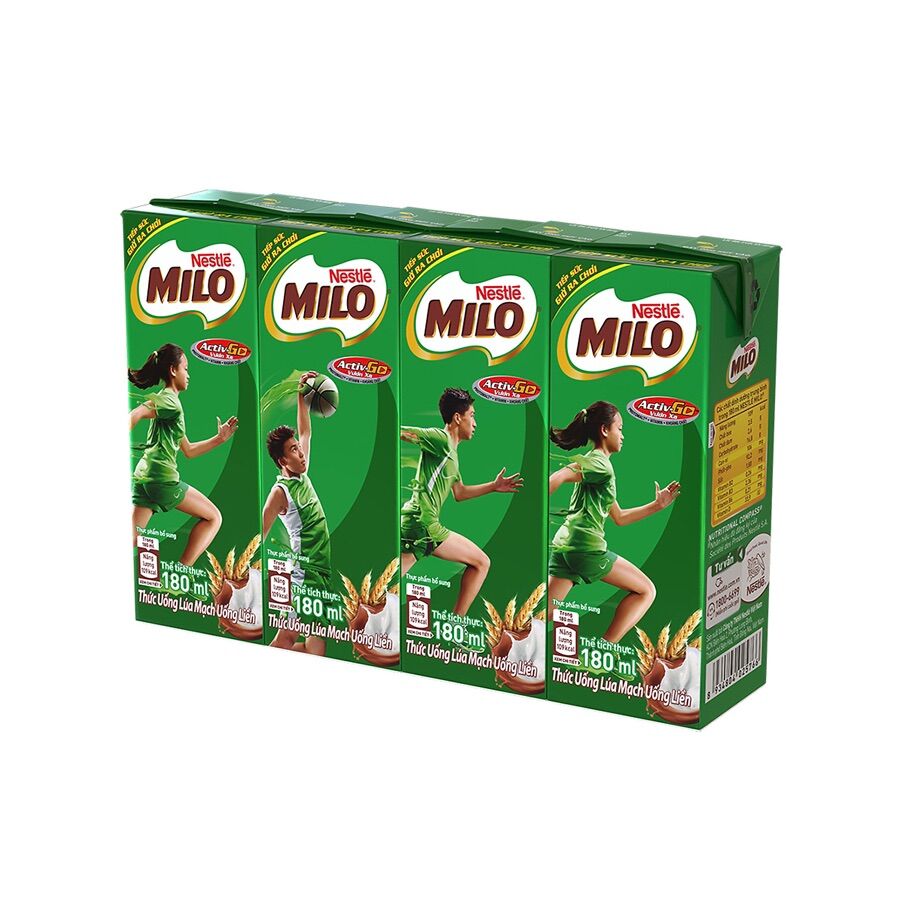 Thùng 48 hộp sữa milo 180ML ít đường