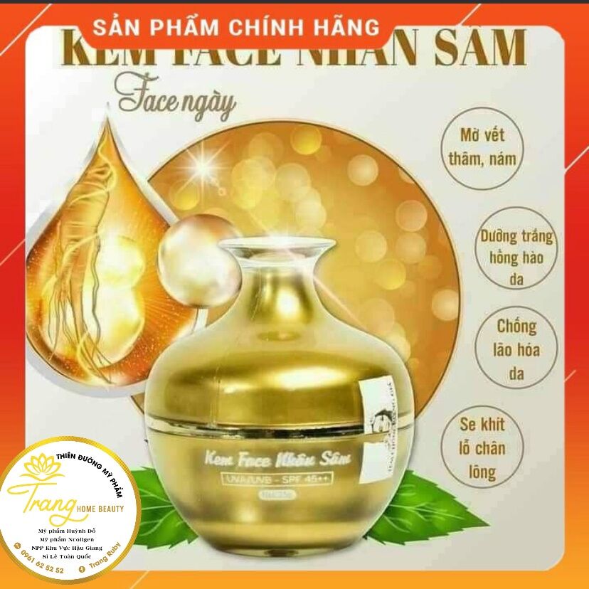 Kem face nhân sâm Ncollagen, Trang home beauty, mờ thâm nám, dưỡng trắng da
