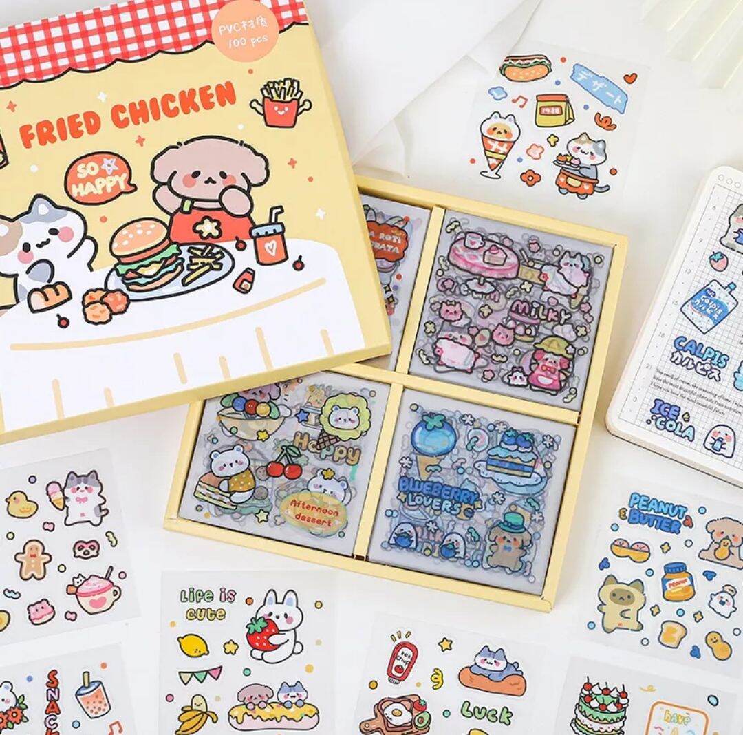 Hộp sticker trang trí sổ tay 100 tờ
