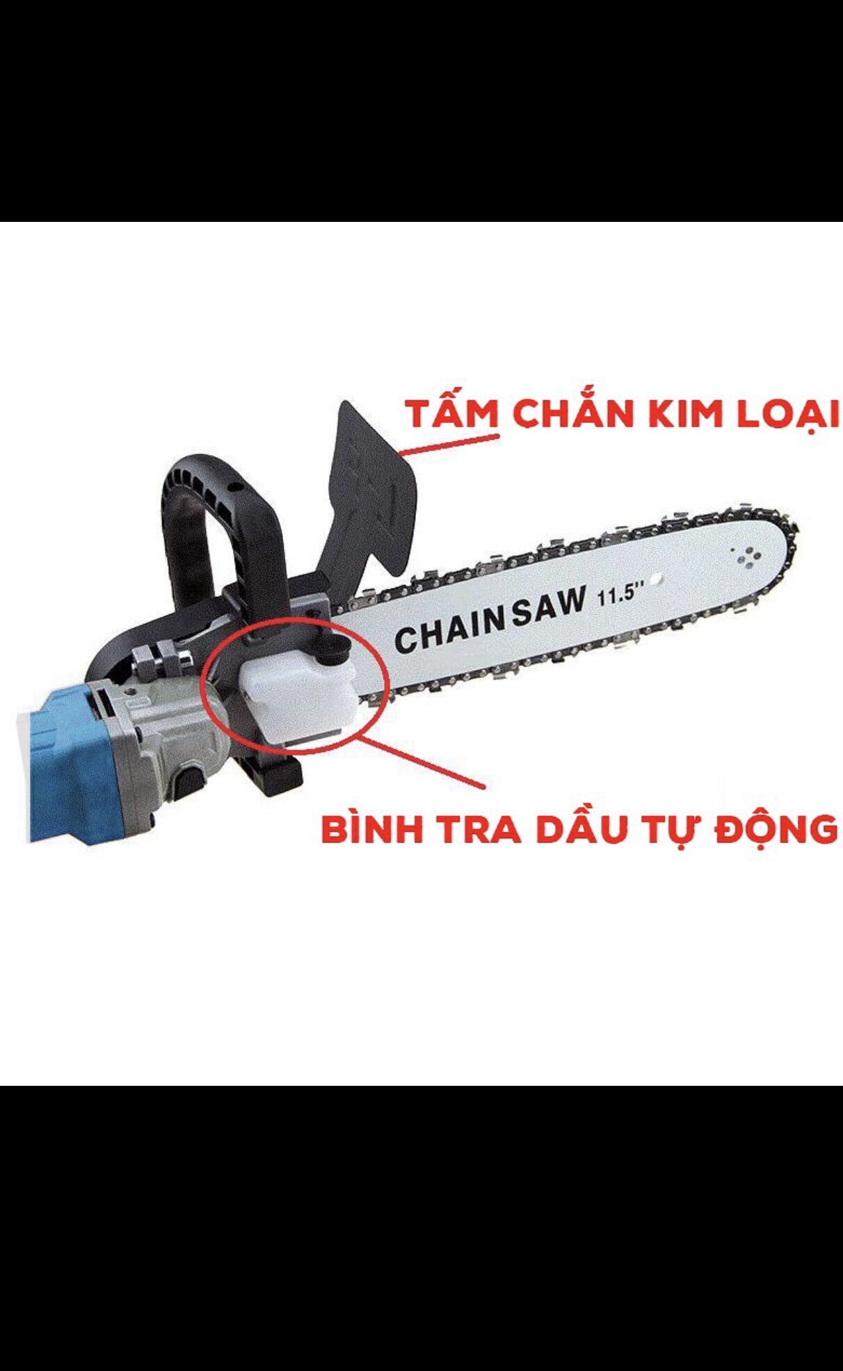 Bộ lưỡi cưa xích lắp máy mài cầm tay