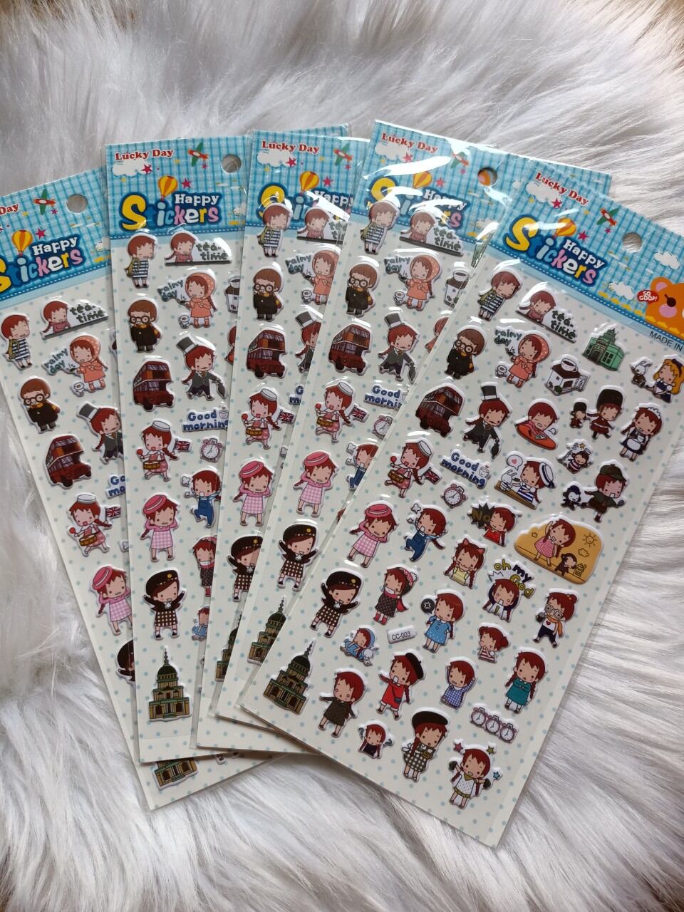 Combo 10 tờ Sticker nổi đủ mẫu (10 mẫu ngẫu nhiên)
