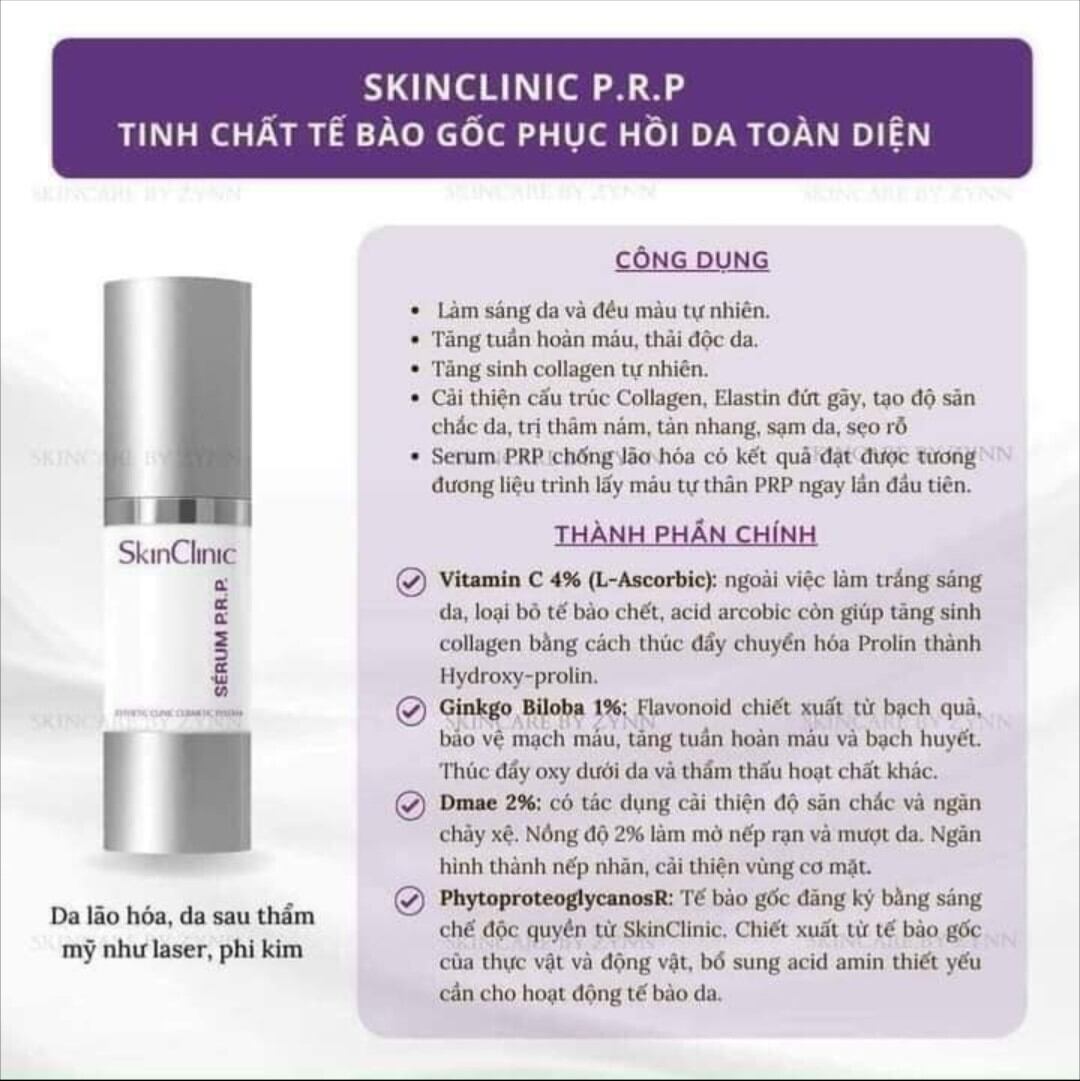 Tinh chất phục hồi tế bào gốc P.rP
