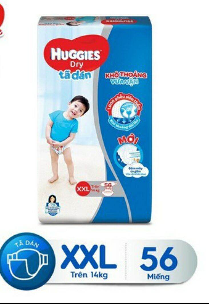 [HCM]Tả dán huggies M76_L68_XL62_XXL56 date mới
