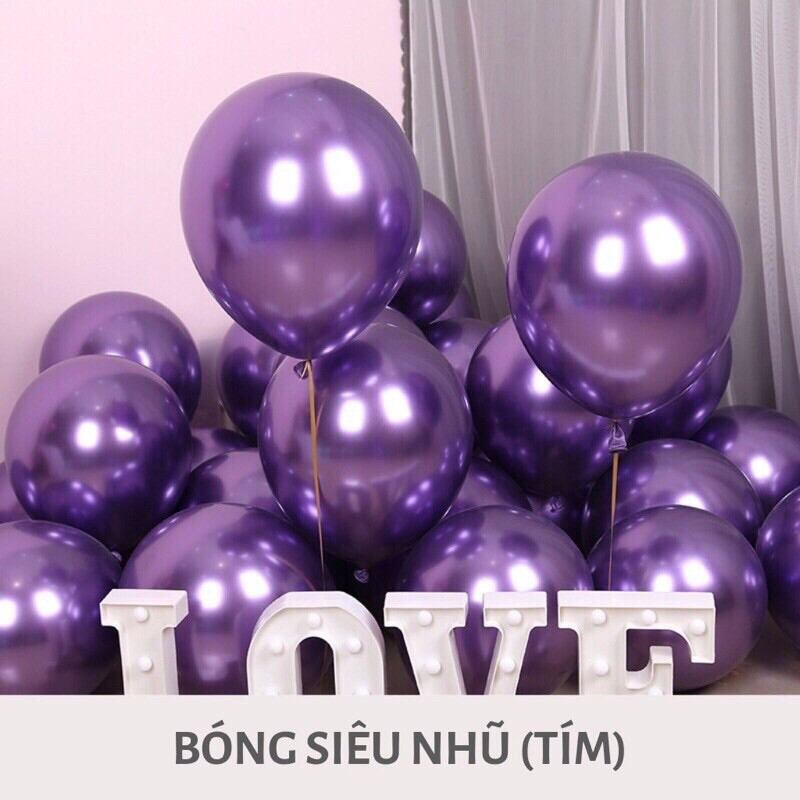 Bóng bay siêu nhũ Chrom lấp lánh size 10inch (25cm)