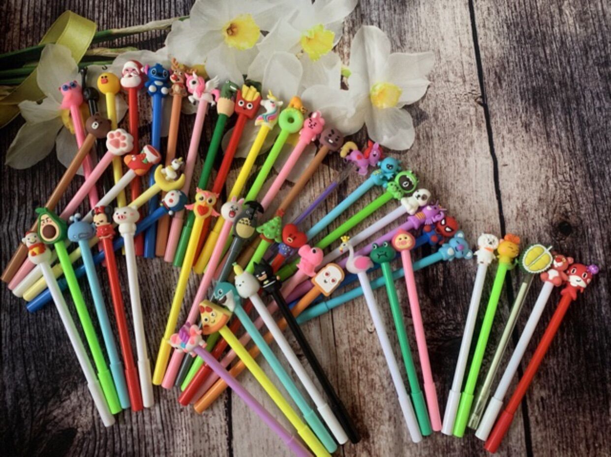 50 cây bút đầu thú mực tím, xanh, đen (mix nhiều mẫu)