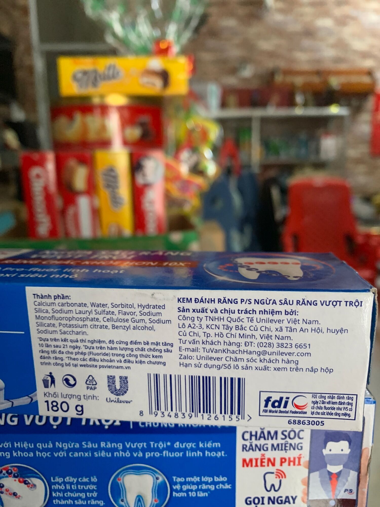 Kem đánh răng P/S ngừa sâu răng vượt trội 180gr