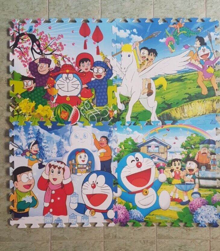 Combo 4 tấm thảm xốp 3d 60x60x1cm