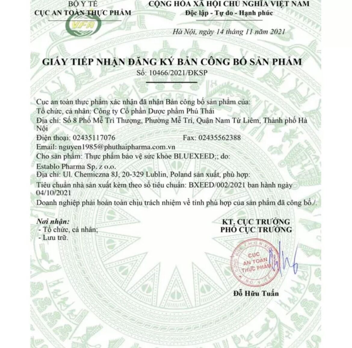 Bluexeed hỗ trợ sức khỏe cho nam giới