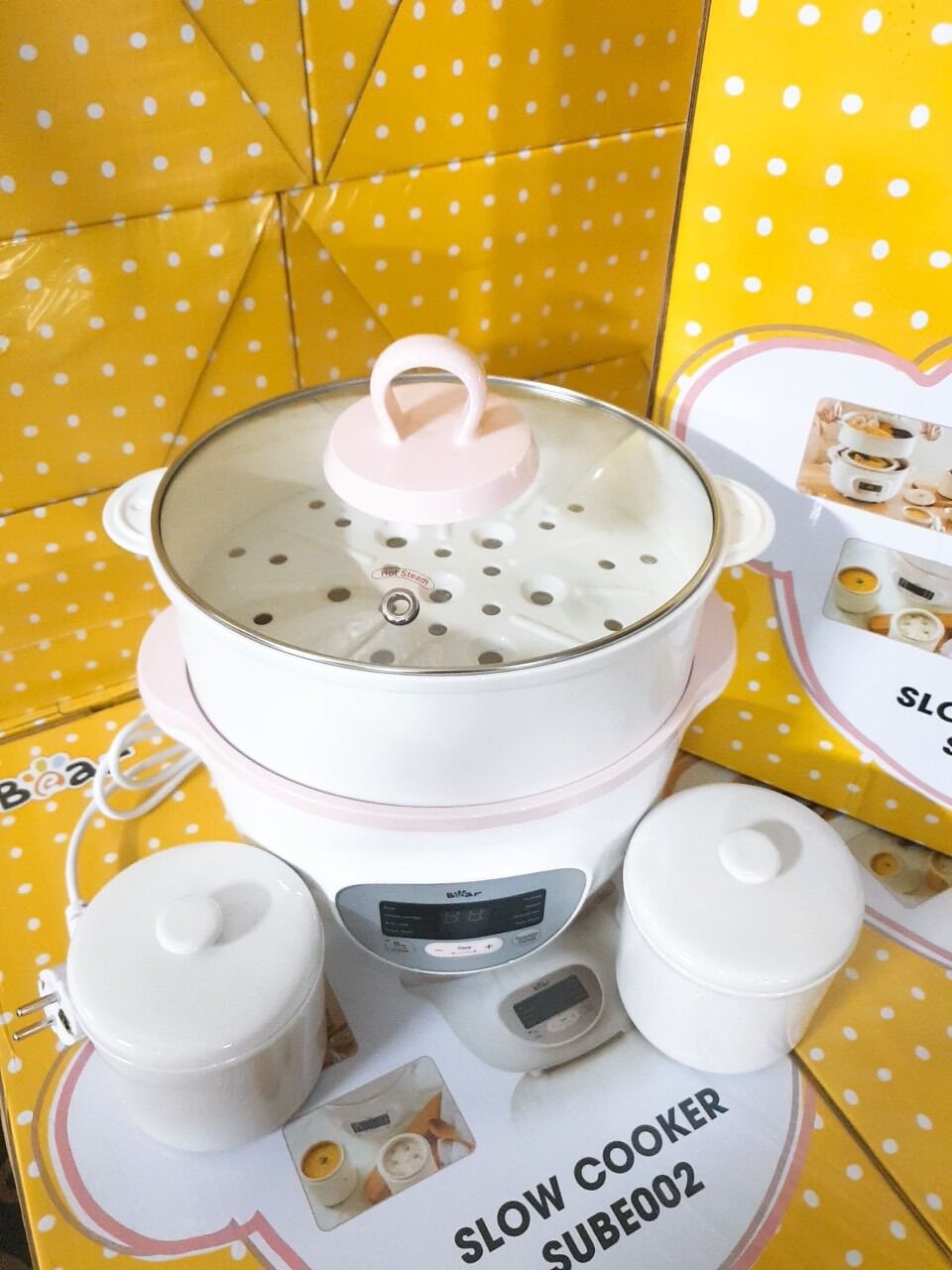 Nồi nấu cháo chậm Bear 1.6L quốc tế ( giá ưu đãi lấy tương tác)