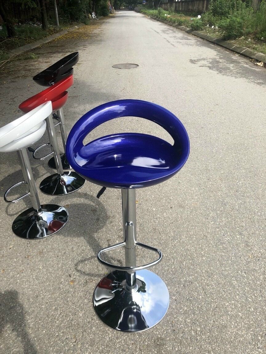 Ghế quầy bar makeup - bar mặt nhựa hở lưng