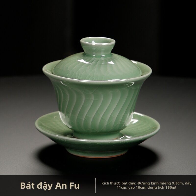 Single Large Heat Resistant Retro Chinese Ceramic Tea Cup - 8