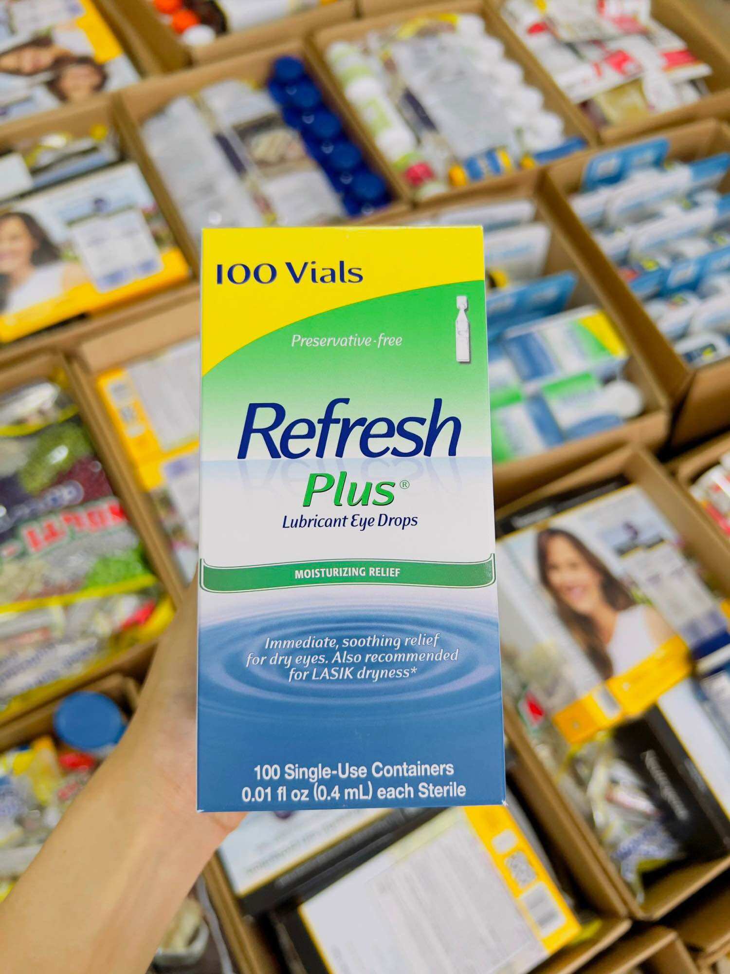 Nước mắt nhân tạo 100 tép Refresh Plus của Mỹ