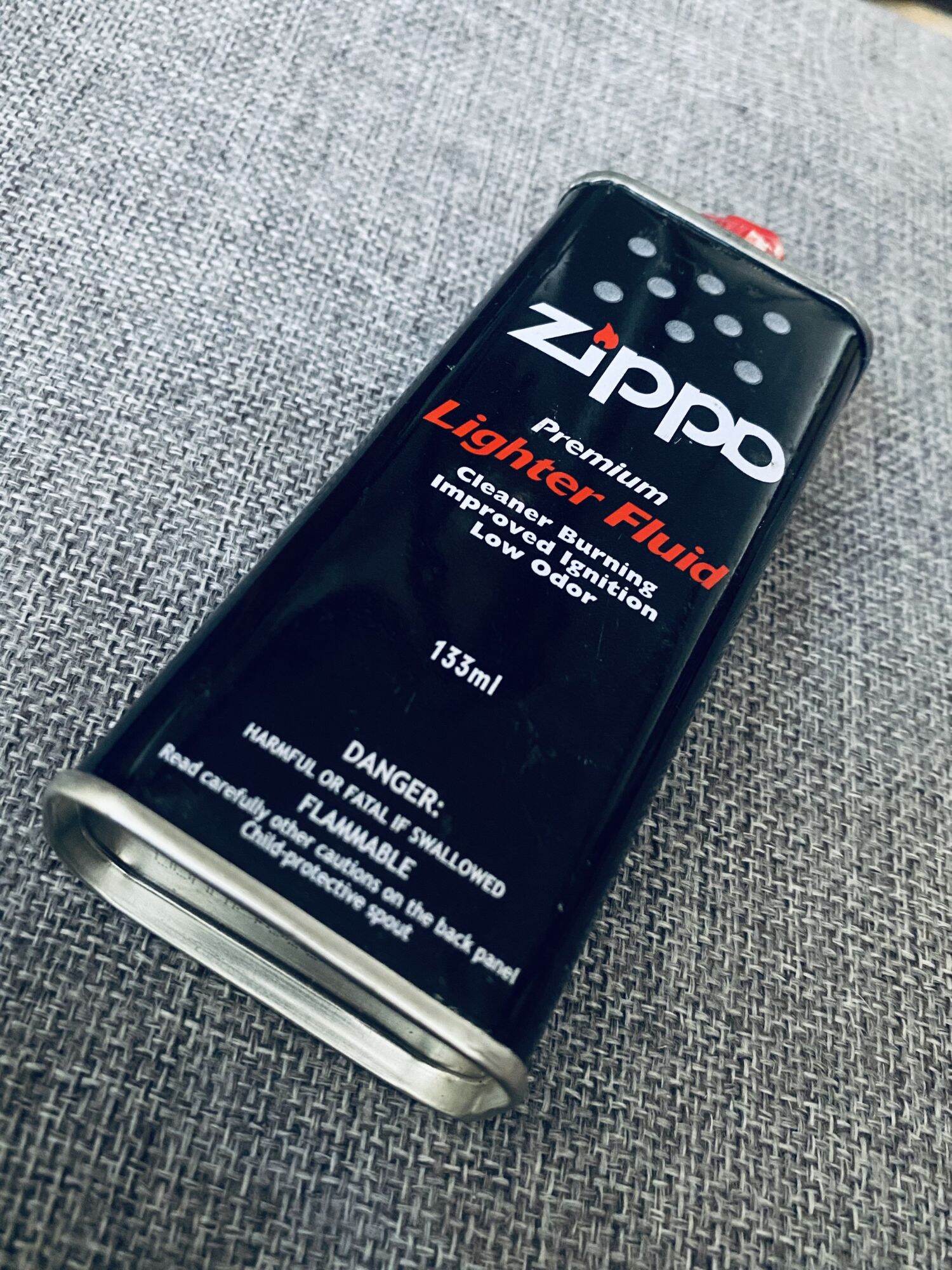 Zippo Lighter Fragrance Gasoline Large Bottle 133ml - Free Wick Stone