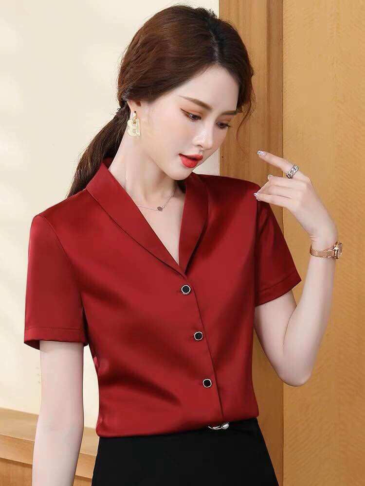 AO2 Áo cổ sam tay ngắn đủ Size chất liệu vải mango