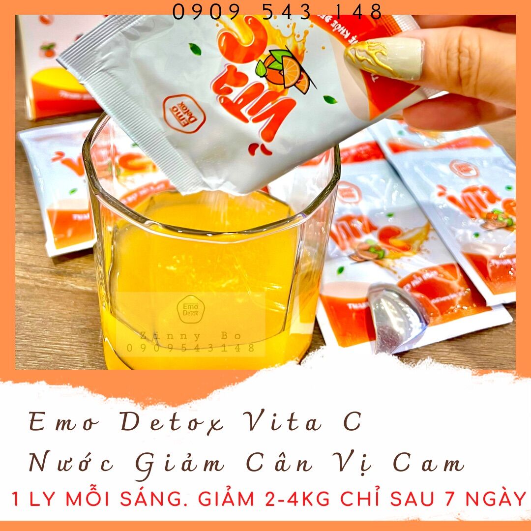 EMO DETOX Nước Giảm Cân Vị Cam - Vita C Emo