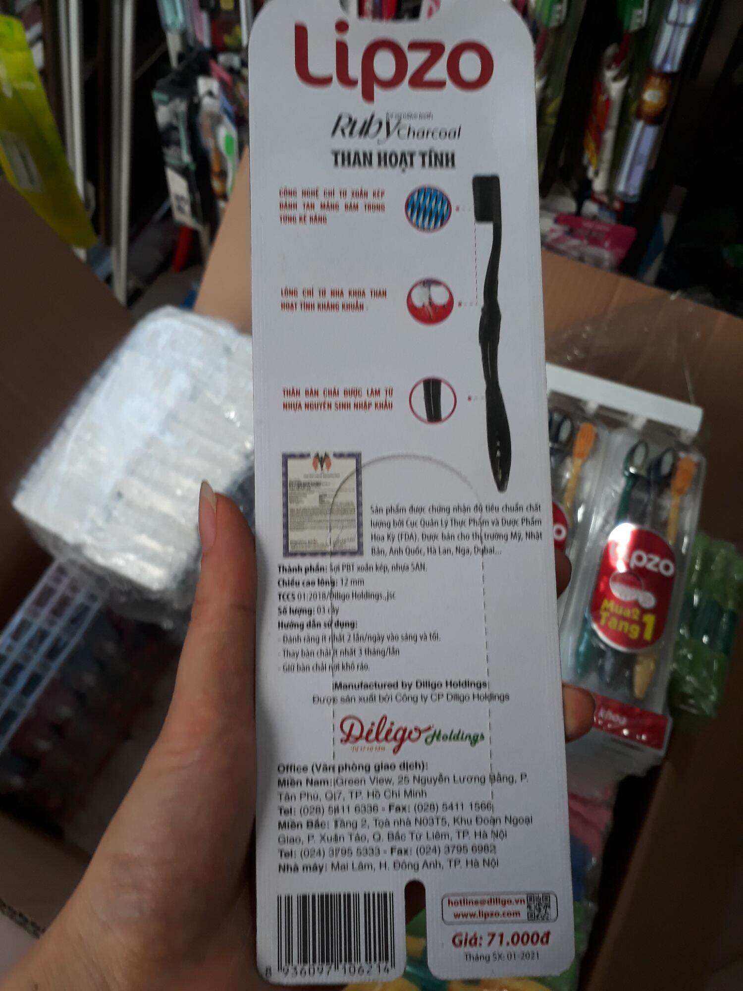 Bàn chải lipzo ruby (mua  2 tặng 1 )