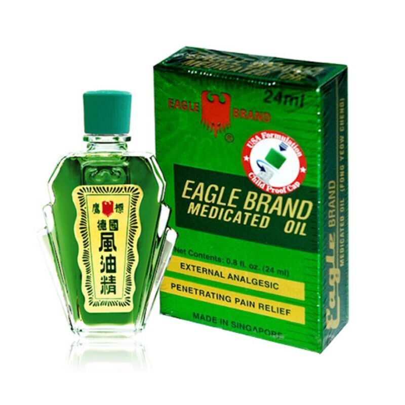 DẦU GIÓ XANH 2 NẮP Con Ó Singapor 24ml