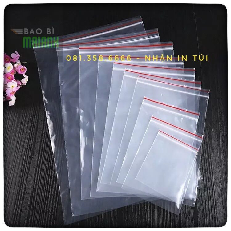 💥500 GR Túi Zip chỉ đỏ💥Túi ziper số dùng để đựng thuốc,đựng thực phẩm , phụ kiện...siêu bền siêu kín!