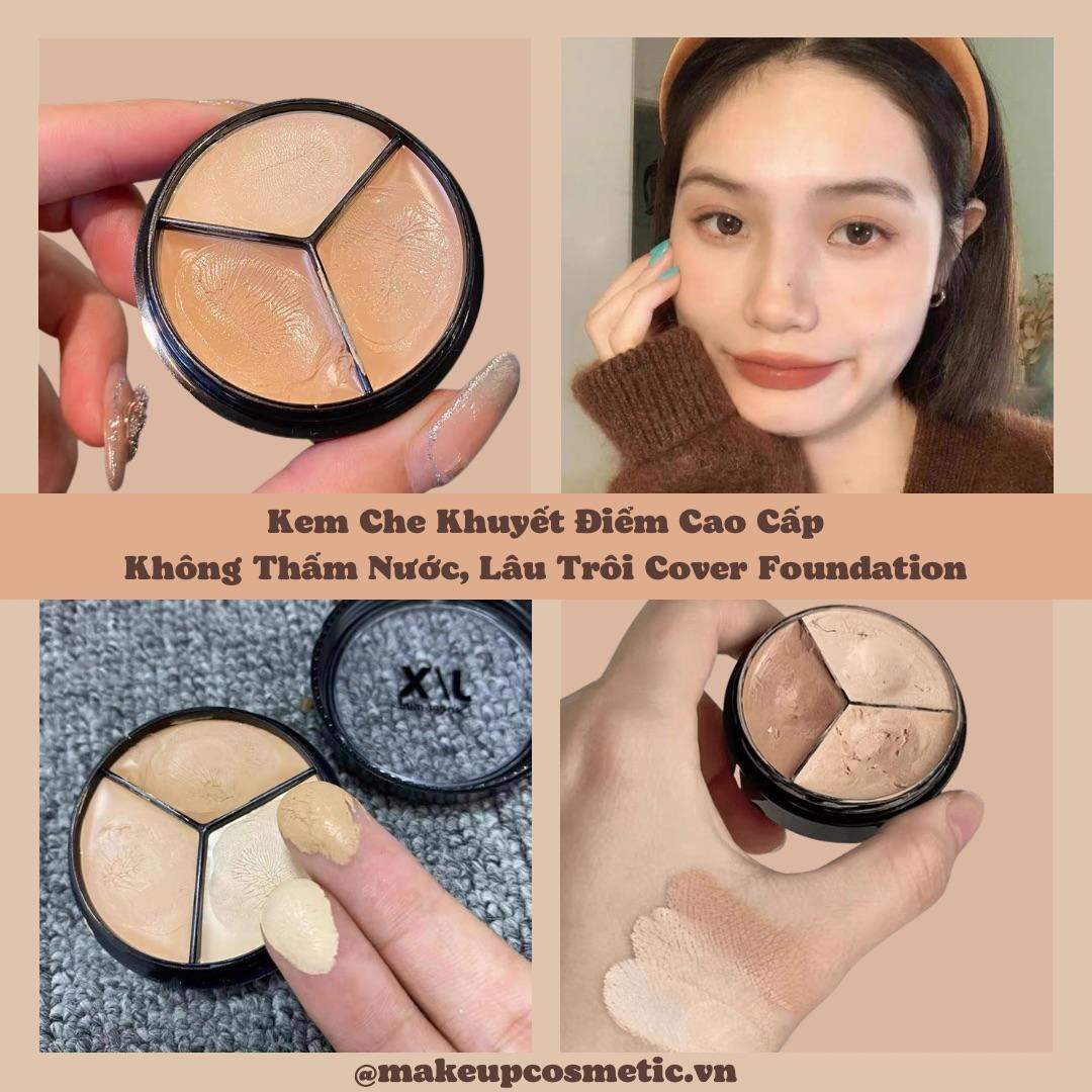 Kem Che Khuyết Điểm Cao Cấp Dupe Pony Effect JIX Không Thấm Nước, Lâu Trôi Tripple Cover Concealer