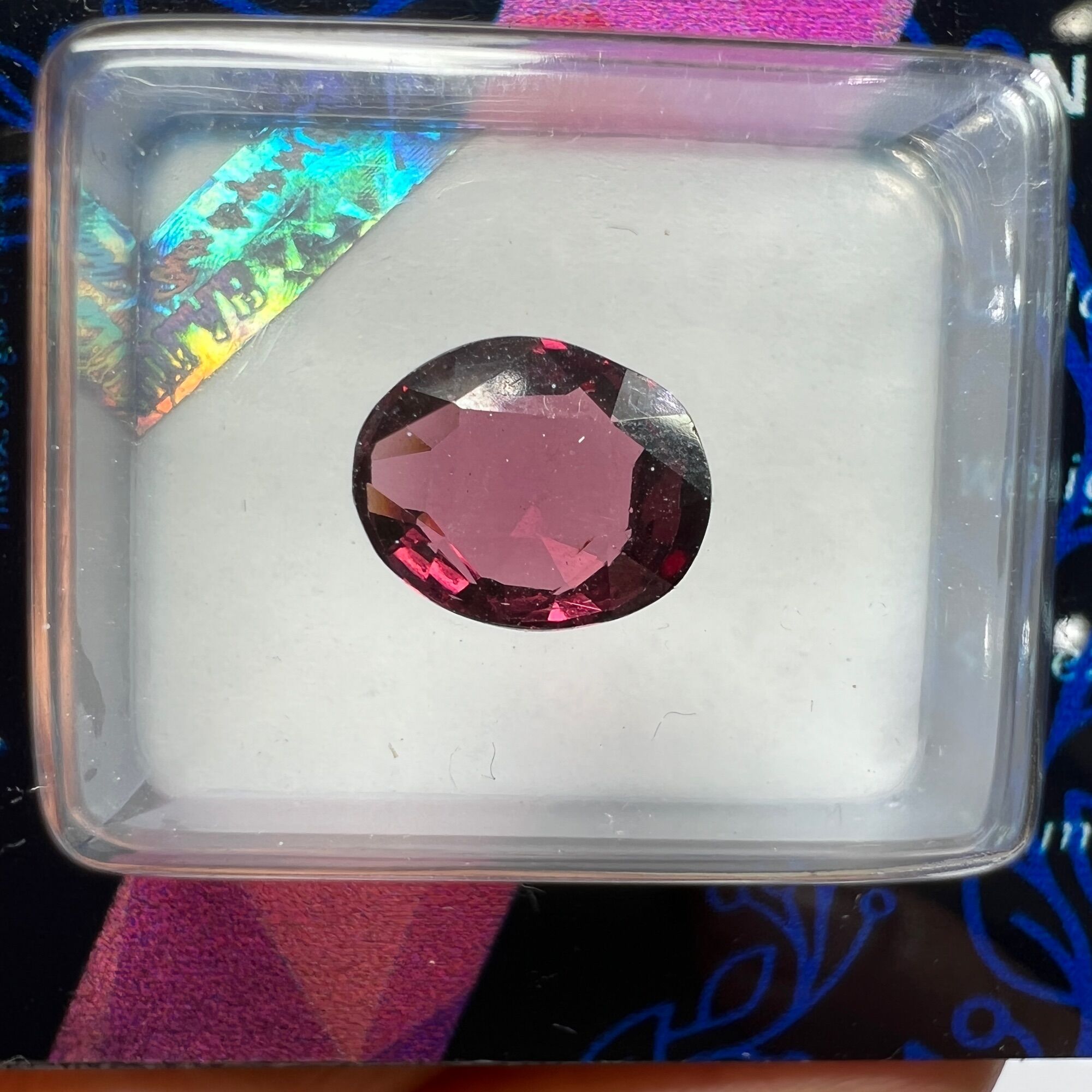824477-ĐÁ GARNET  TÍM ,HỒNG ( THIÊN NHIÊN ) ĐÃ KIỂM ĐỊNH LIULAB
