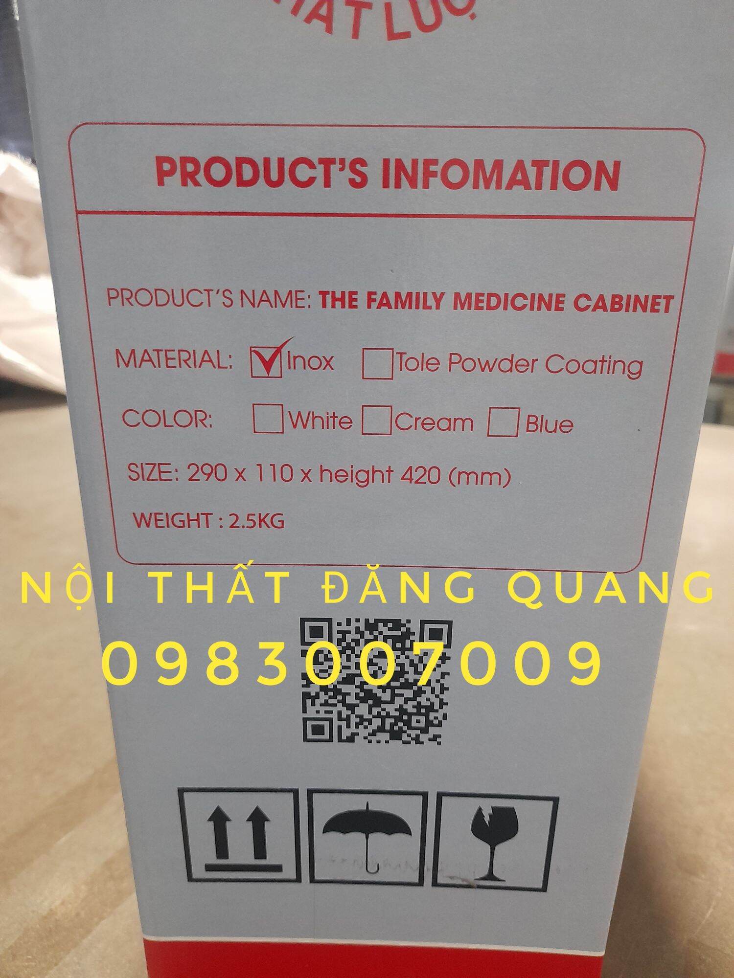 Tủ y tế, tủ thuốc gia đình inox