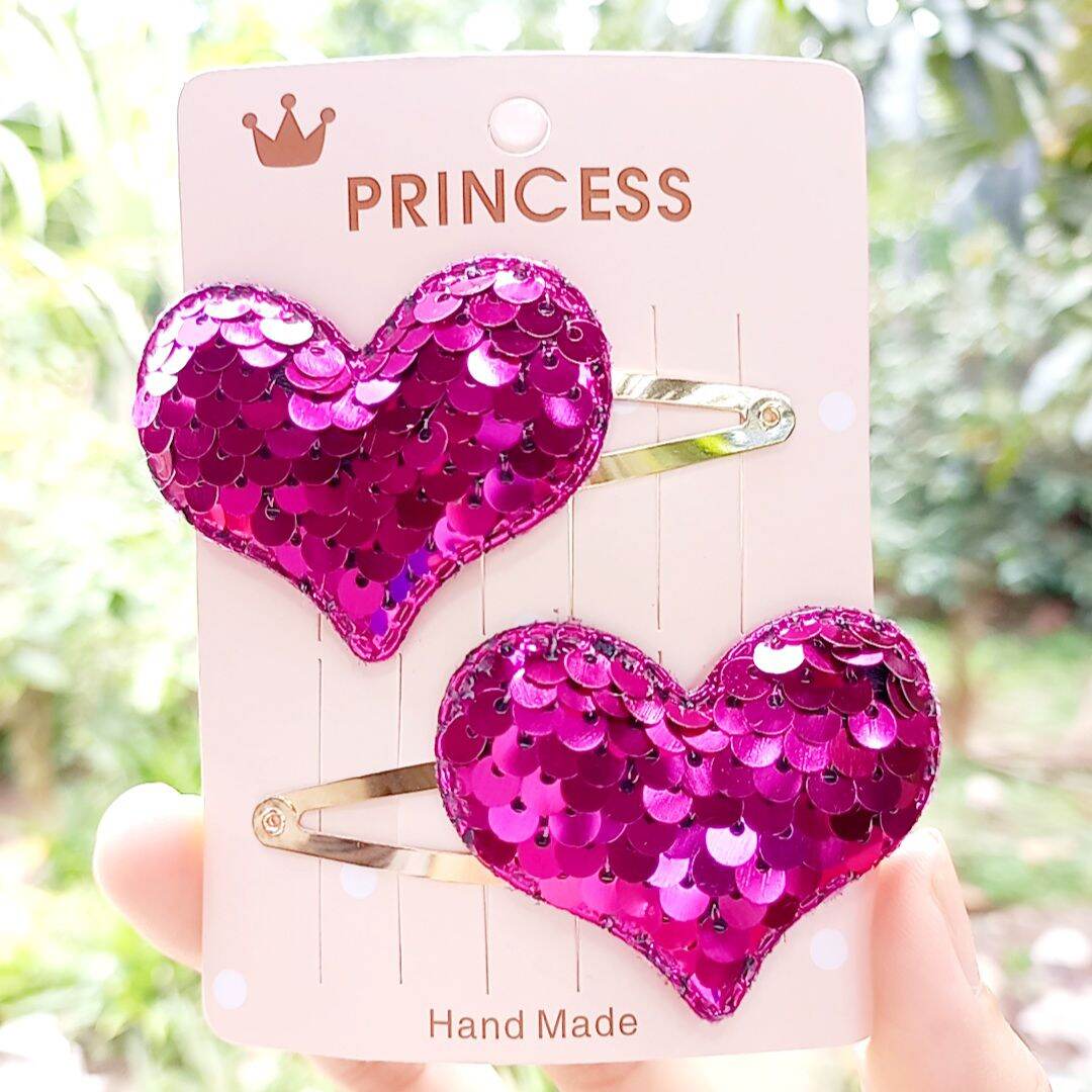 Set 2 Kẹp tóc đính sequence thời trang lấp lánh cho bé gái-- SUBO SHOP.