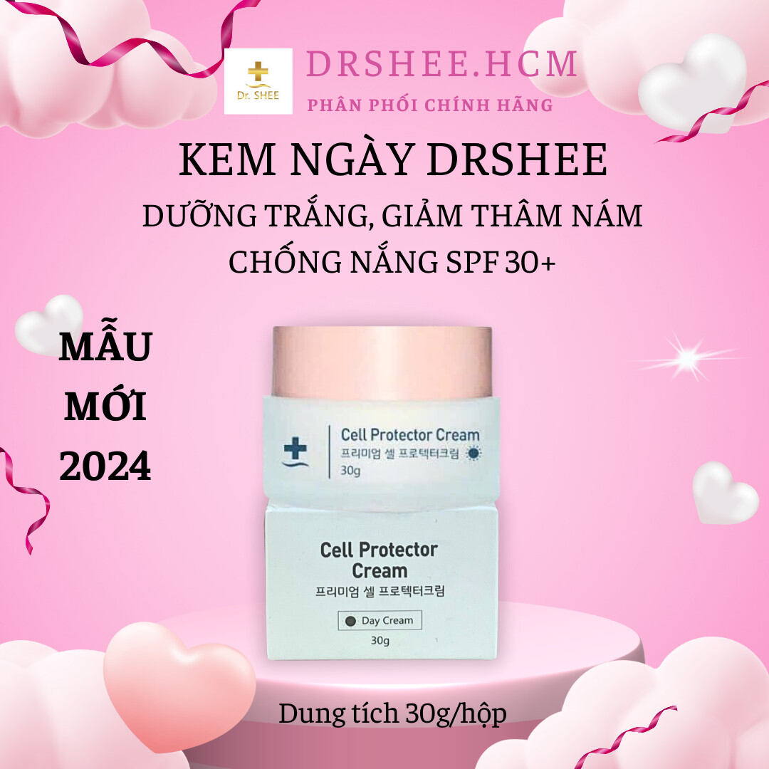 [HCM] Kem ngày Drshee dưỡng da chống nắng Dr.Shee Cell Protector Cream 30g face ngày cấp ẩm phục hồi da sáng mịn, hồng hào, chậm lão hóa da