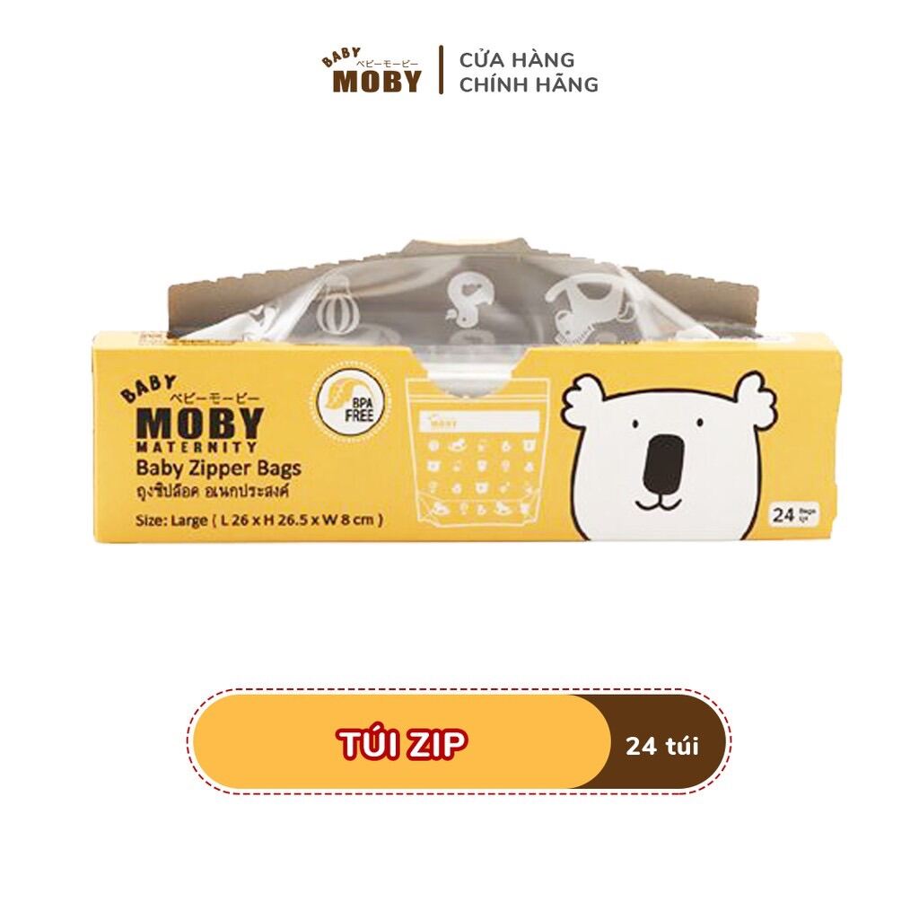 Túi zip đa năng Baby Moby 24 túi hộp