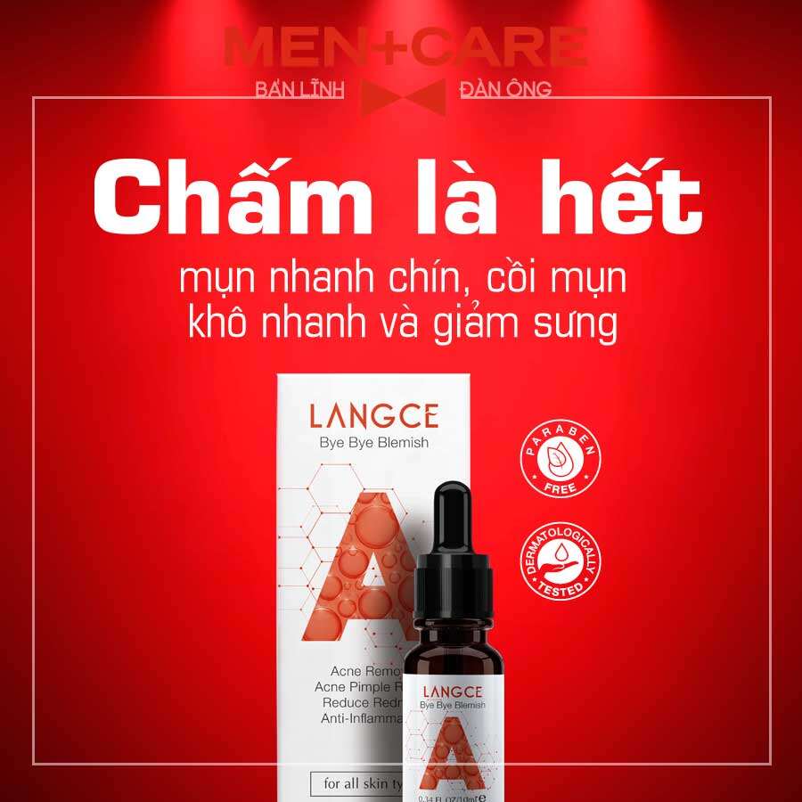 LANGCE TINH CHẤT CHẤM MỤN COLLAGEN+ ĐẸP DA 10ml cho Nam