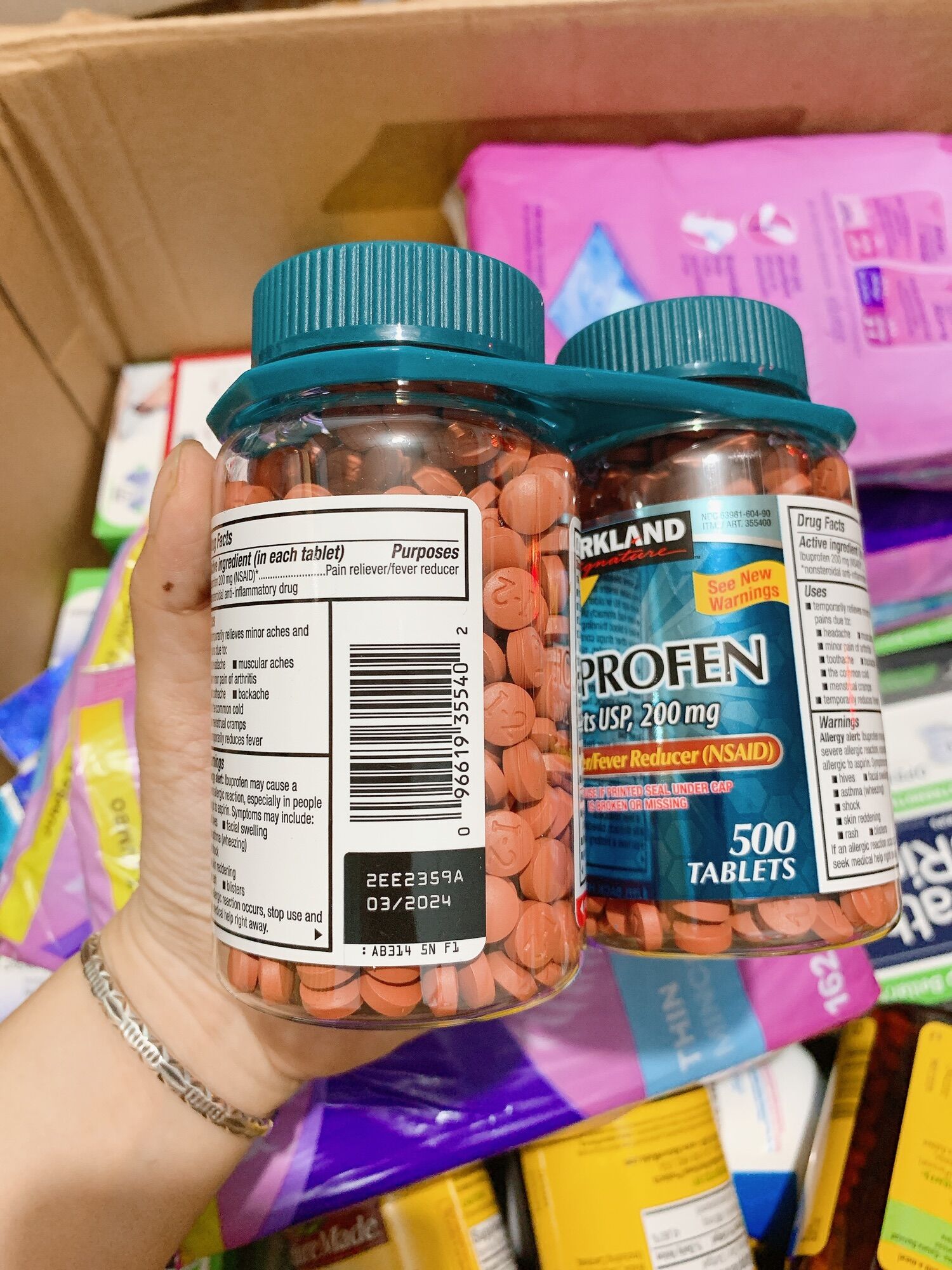 Ibuprofens  Mỹ 1 cặp 2 chai (2*500 viên)