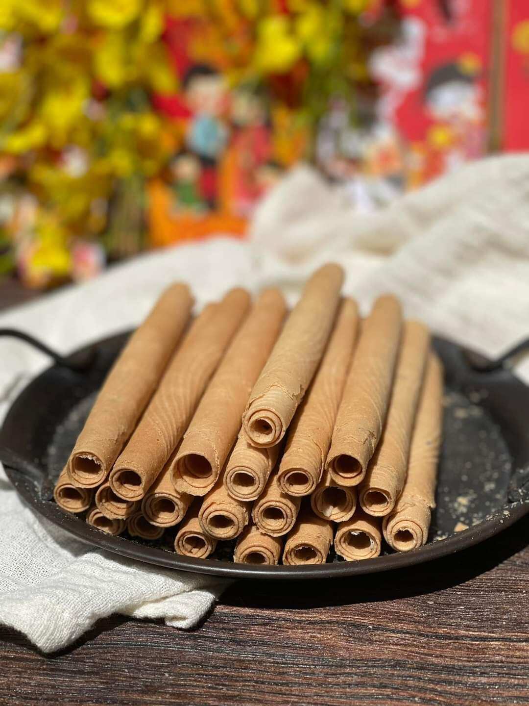 Bánh ống mè (bánh quế cốt dừa siêu béo) 1kg
