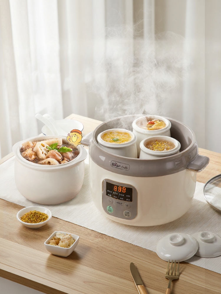 BEAR | Nồi Cơm Điện Tự Động & Nồi Hầm Sứ 1 Người
