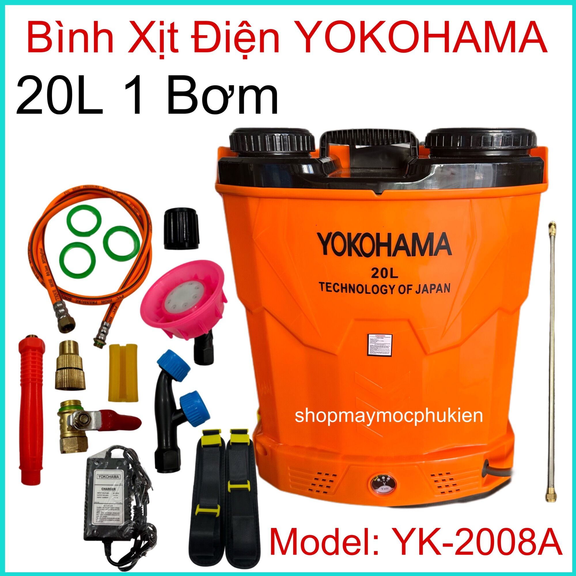 Bình xịt điện, bình phun thuốc yokohama 20l 1 bơm