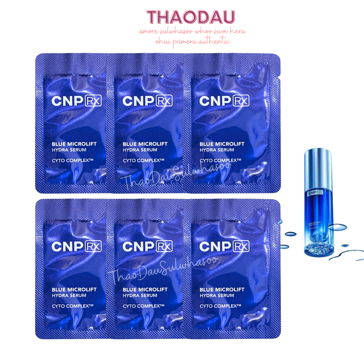 CNP RX 10 5 Gói sample tinh chất cấp nước phục hồi da blue microlift hydra cnp(rx) serum ml tloskorea cũ