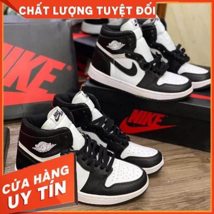 Giày  Jordan cao cổ đen trắng