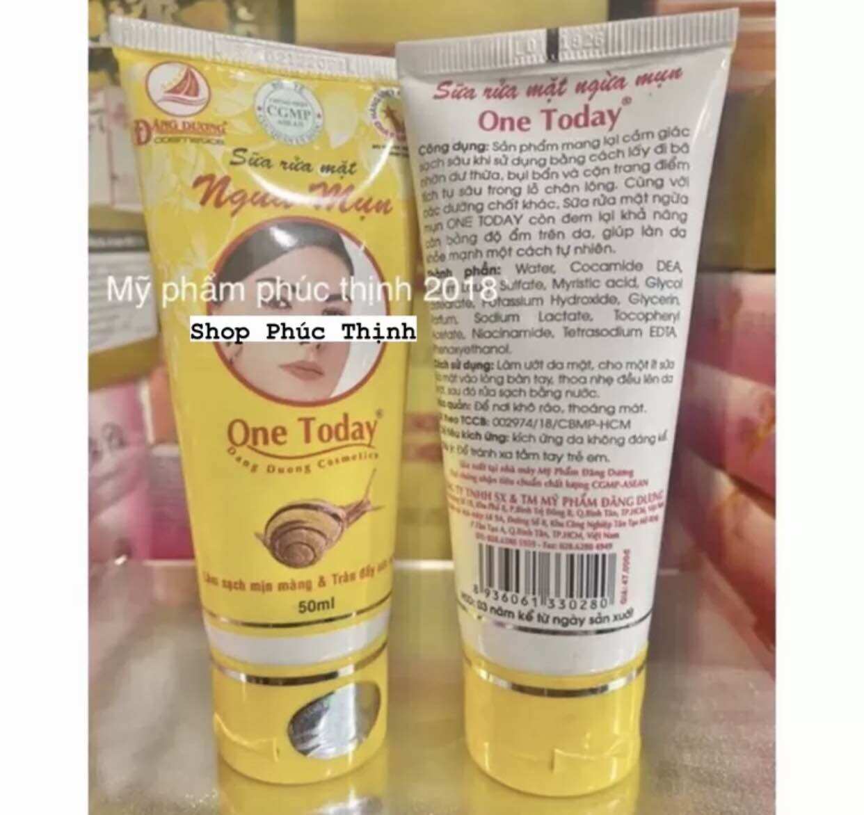 Sữa rửa mặt ốc sên one today ngừa mụn 50ml