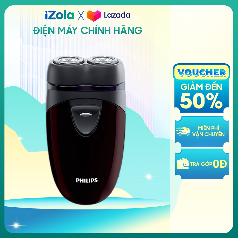 Máy cạo râu khô philips pq206 - 2 lưỡi cạo - sử dụng pin aa - đầu cạo xoay độc lập