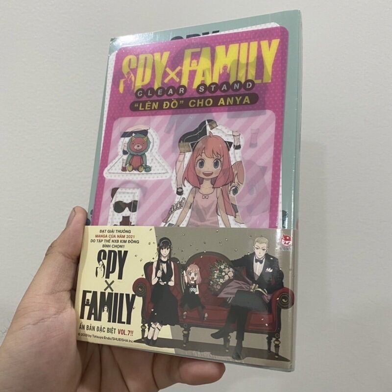 Sticker hình dán [Spy x Family] Bản đặt biệt 7 gồm Stander + Hình dán quần áo thay đồ cho Anya và Postcard